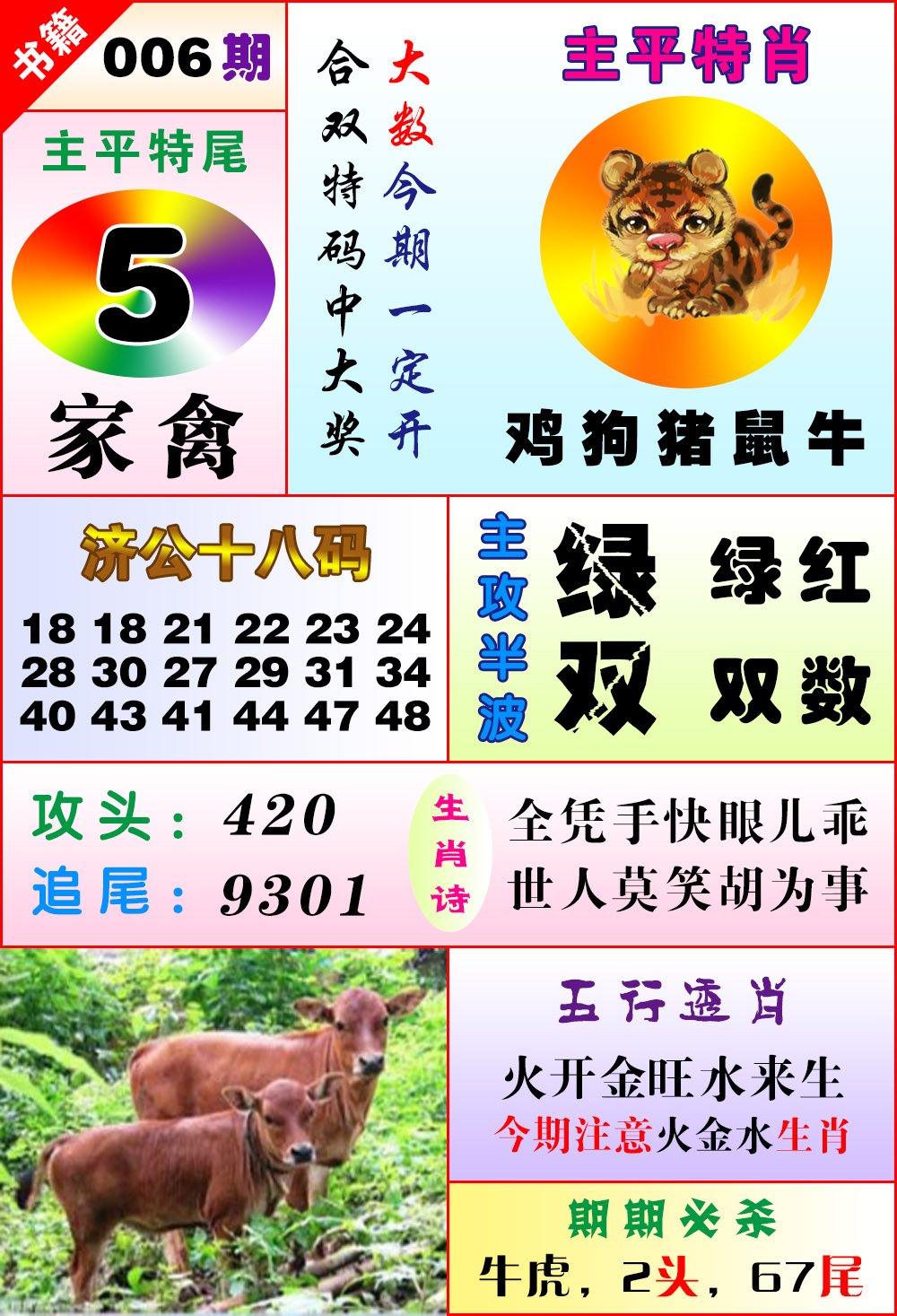 006期澳门狗头铡[图]