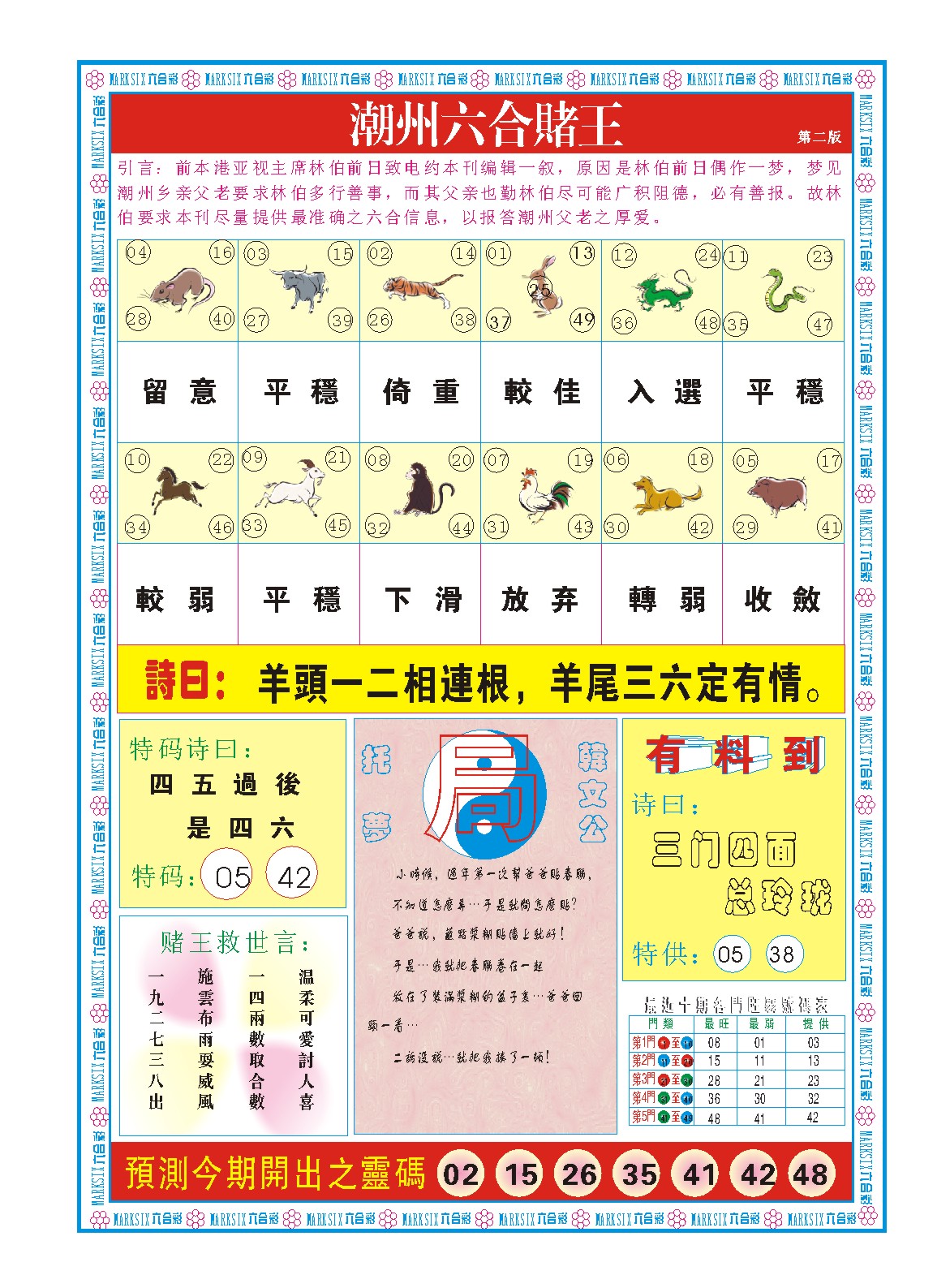 007期潮州六合赌王B[图]