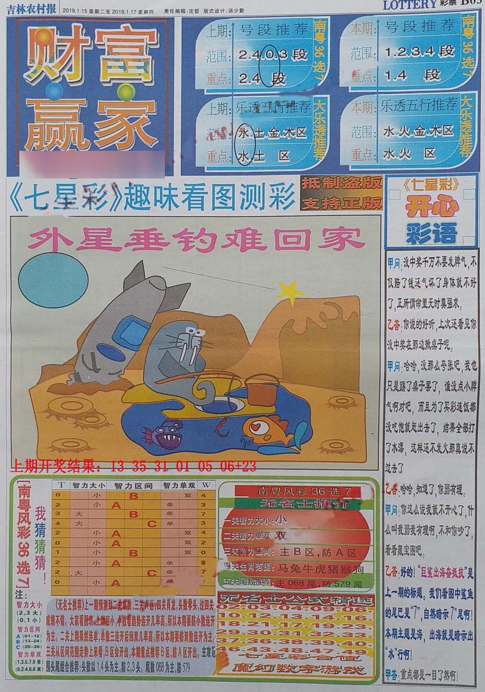 007期财富赢家（七星彩）[图]