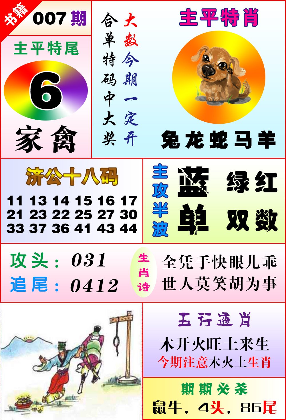 007期澳门狗头铡[图]