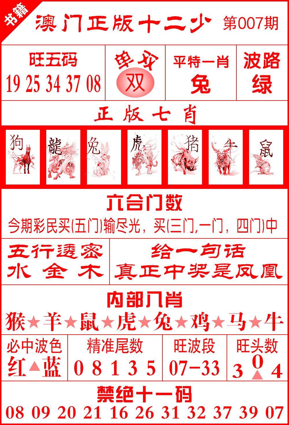 007期澳门十二少[图]