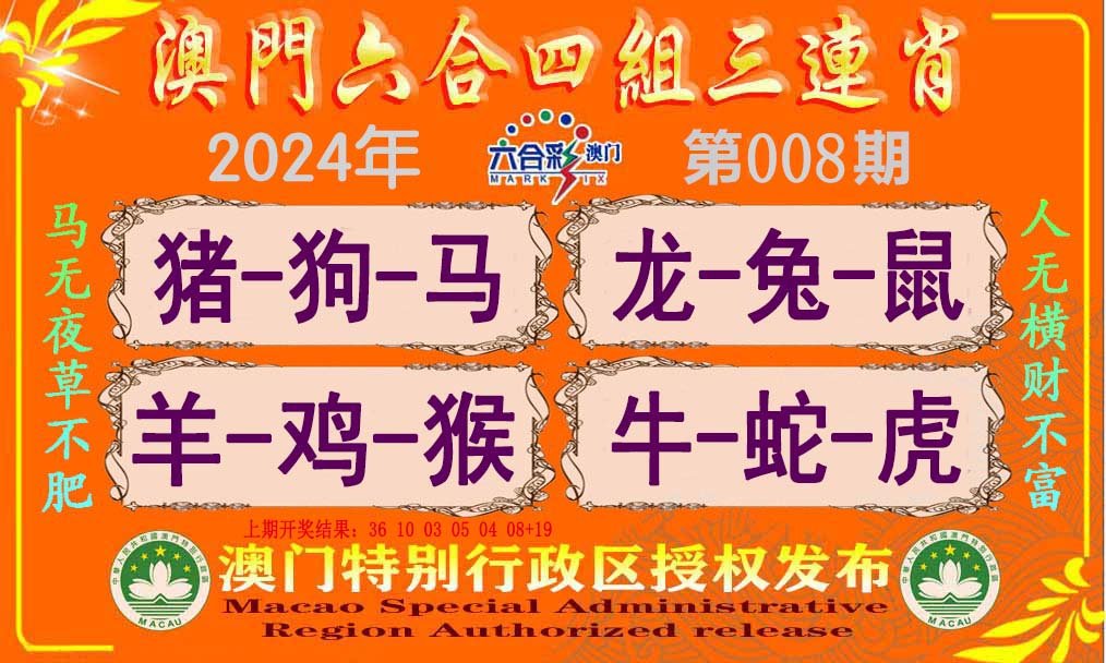 008期六合四组三连肖[图]