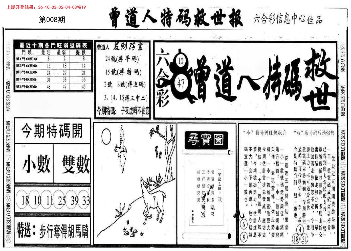 008期曾道人特码救世A[图]