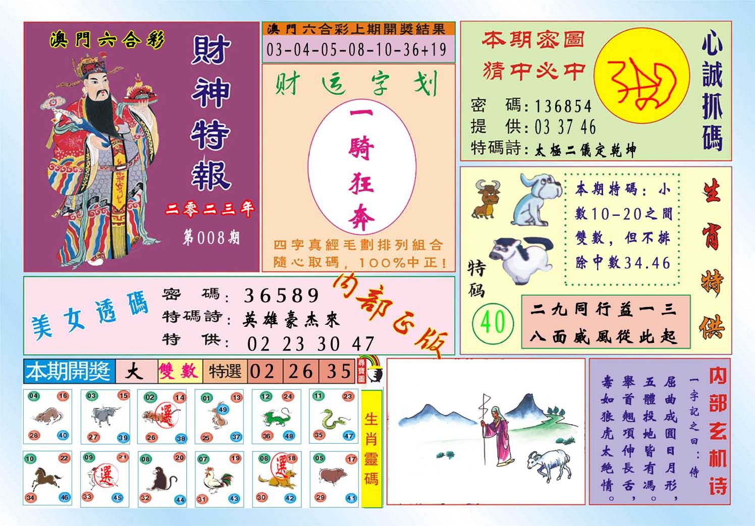 008期财神特报[图]