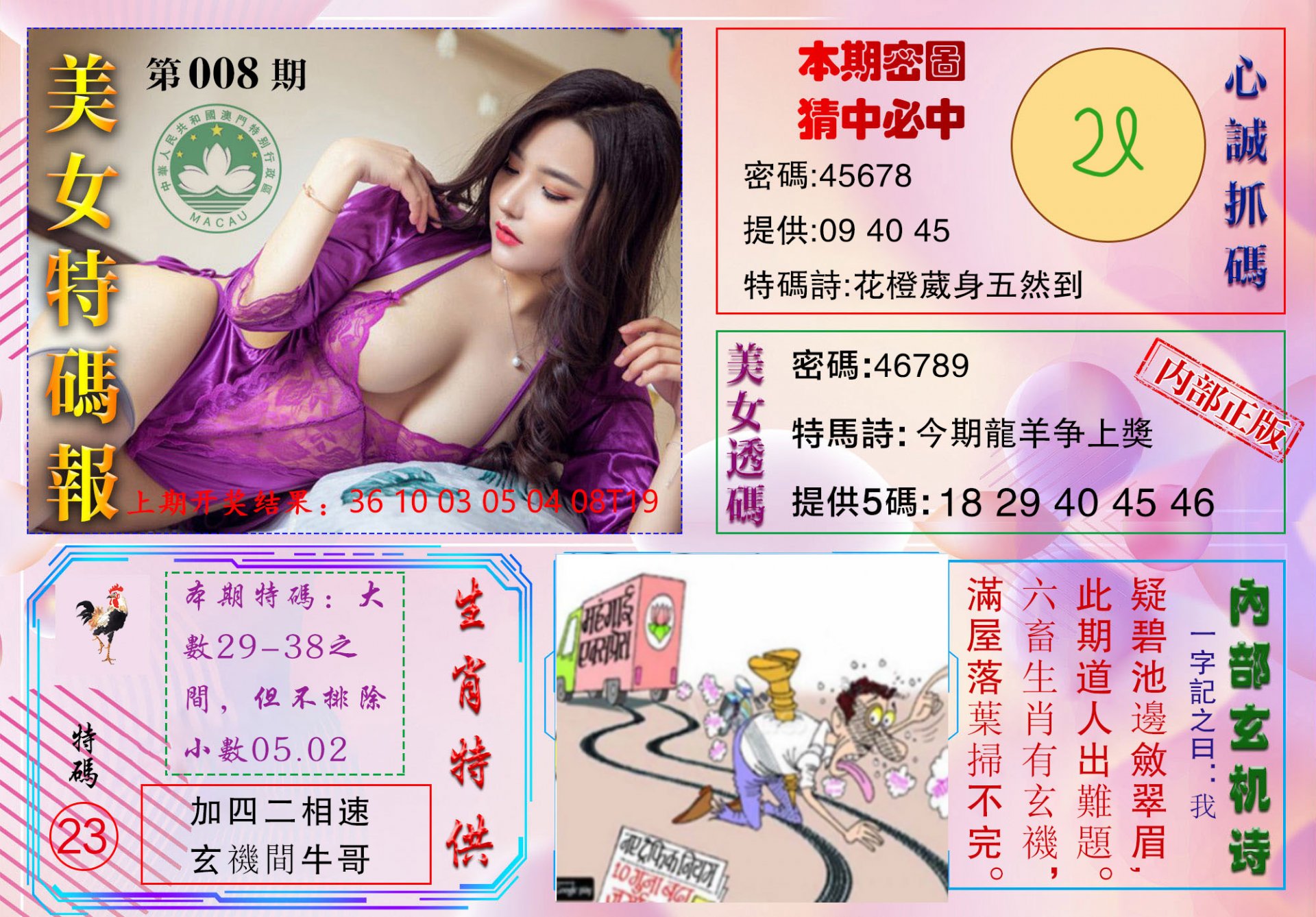 008期美女特码报[图]