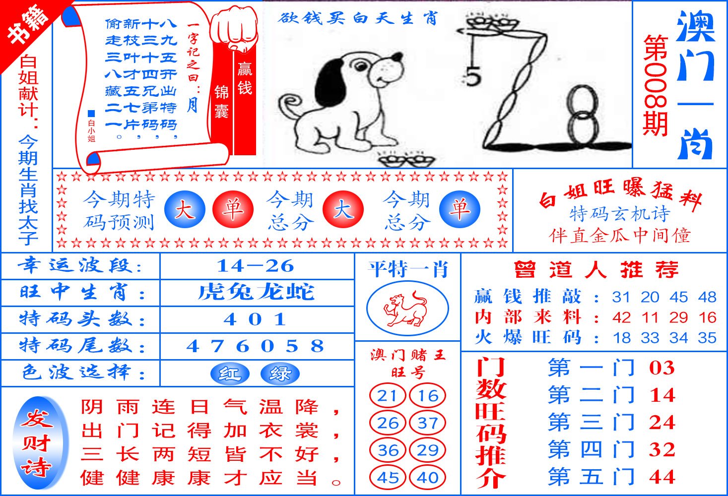 008期澳门东北虎[图]