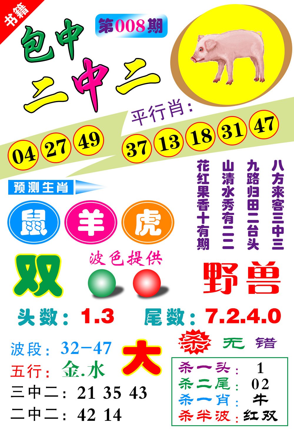 008期澳门预测生肖[图]