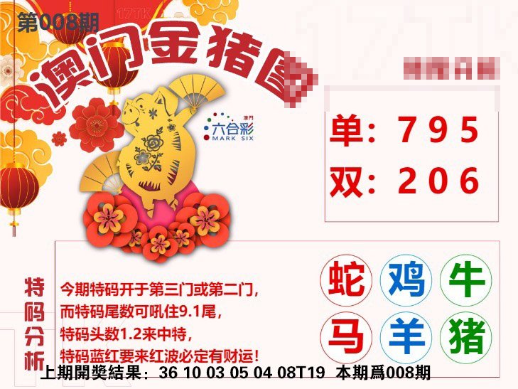 008期澳门金猪图[图]