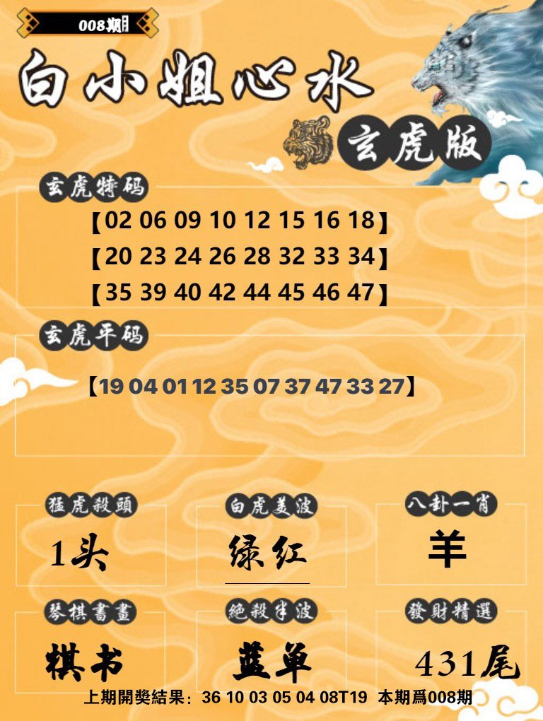 008期白小姐玄虎[图]