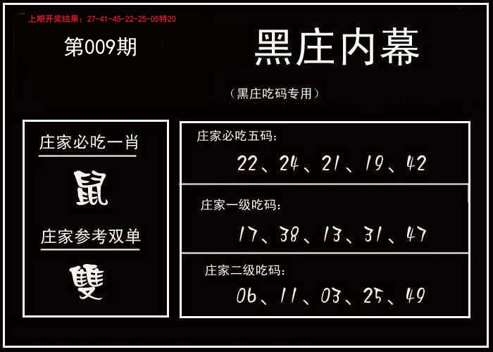 009期黑庄内幕[图]