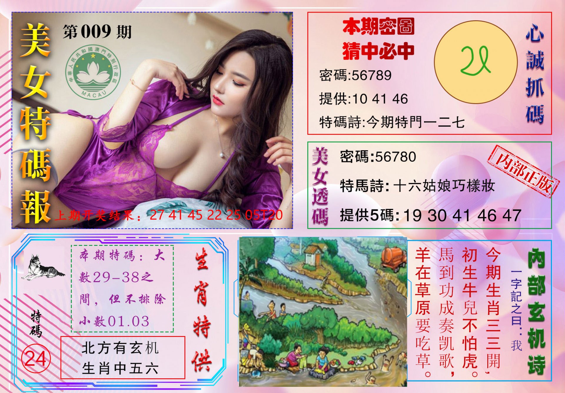 009期美女特码报[图]
