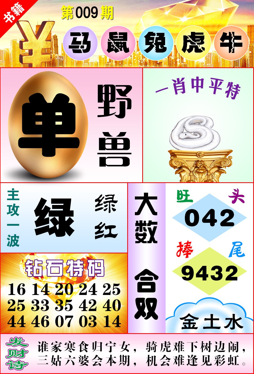 009期澳门金钱豹[图]