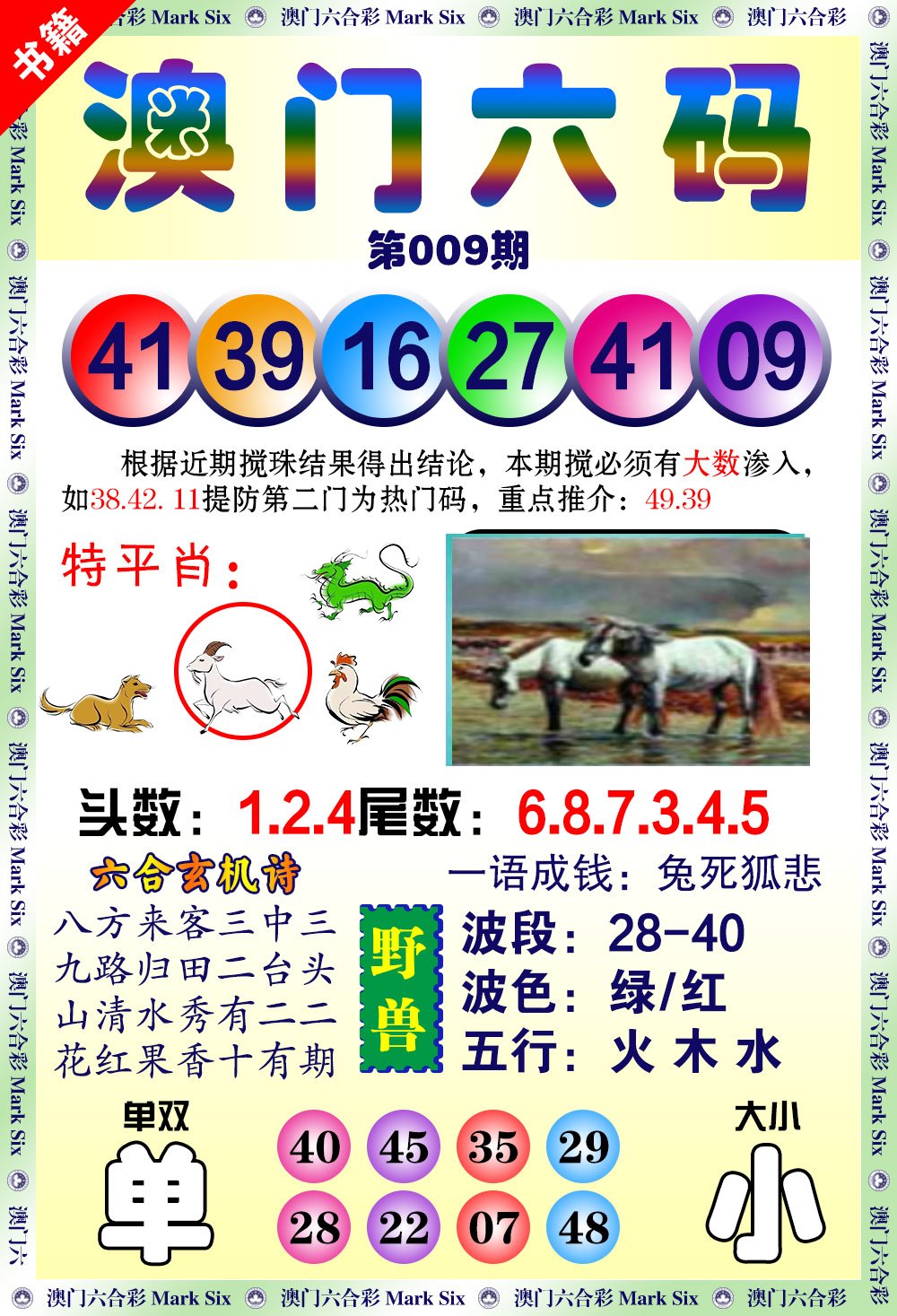 009期澳门望子成龙[图]