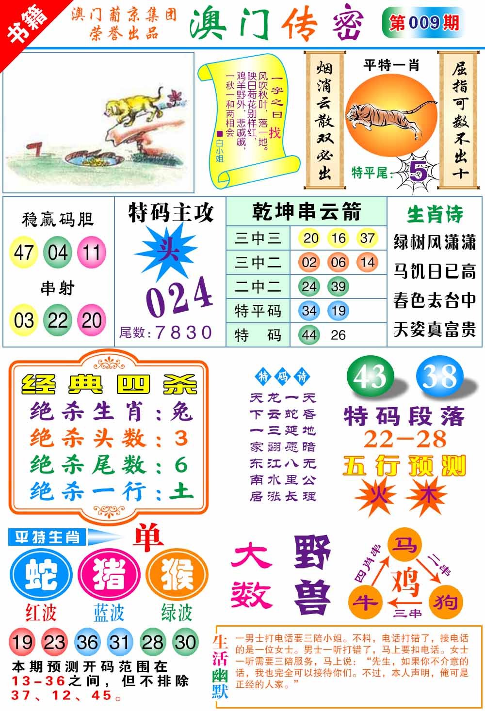 009期澳门传密心水[图]