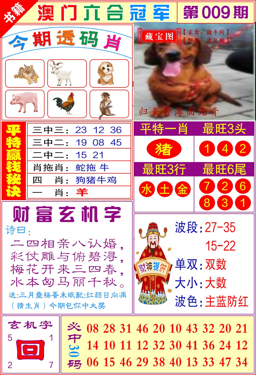 009期澳门六合冠军[图]