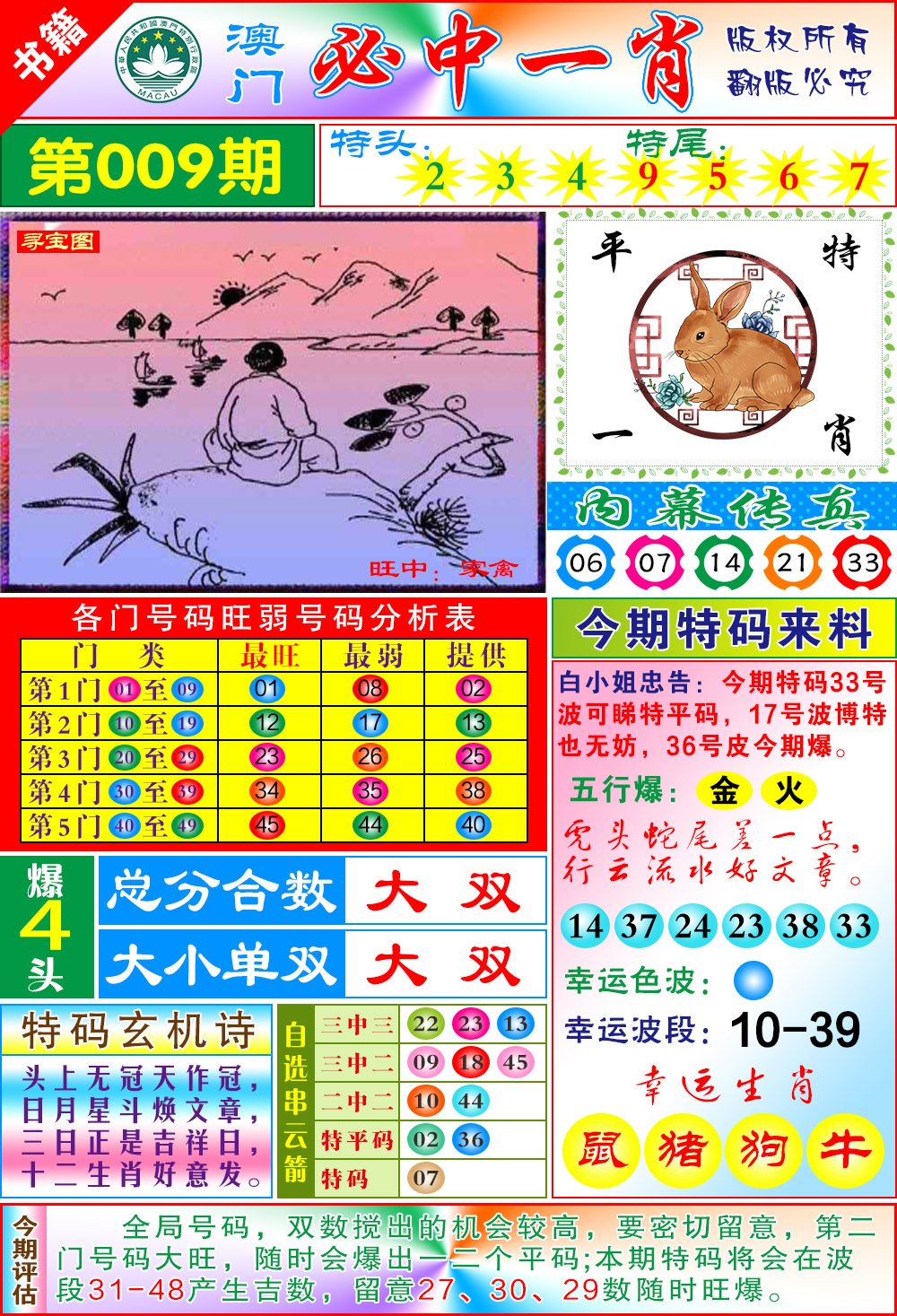009期澳门玄机一特[图]