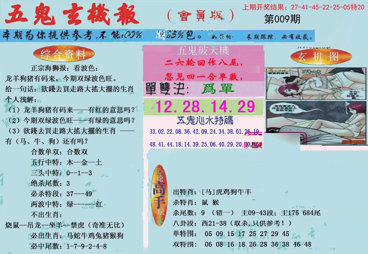 009期新五鬼玄机[图]