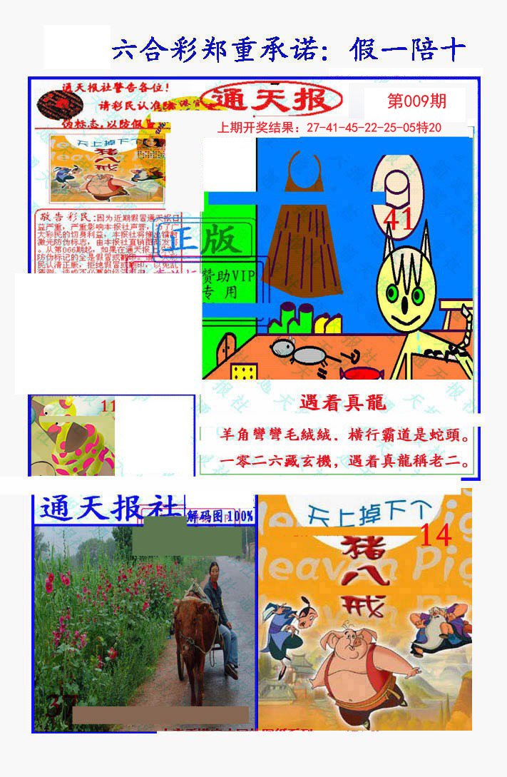 009期假一陪十通天报[图]