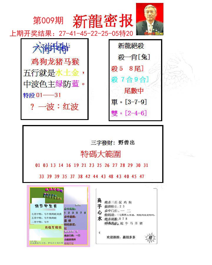 009期新龙密报[图]
