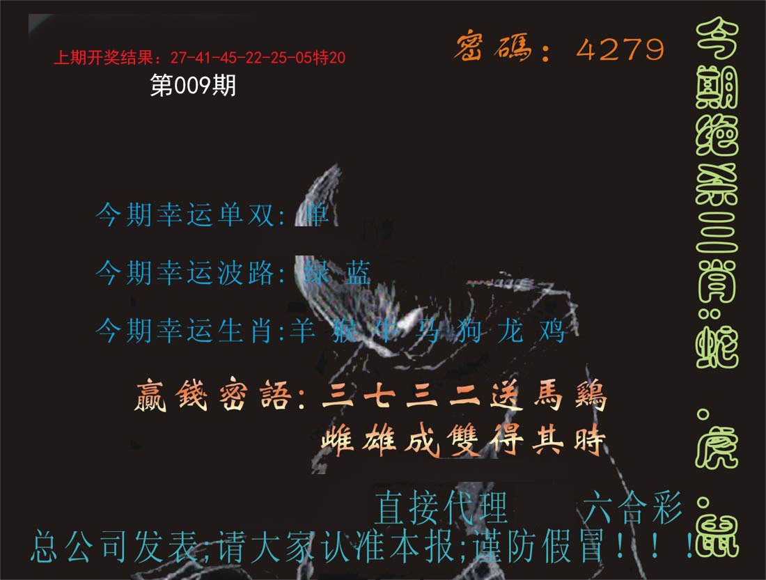 009期特码报[图]