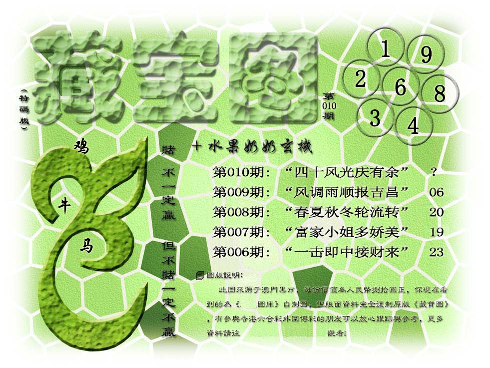 010期(水果奶奶藏宝图)正版[图]