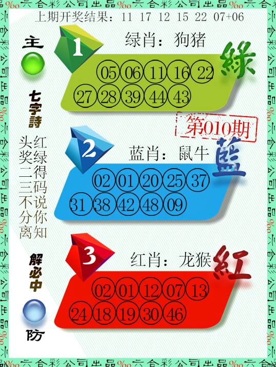 010期三波十码[图]