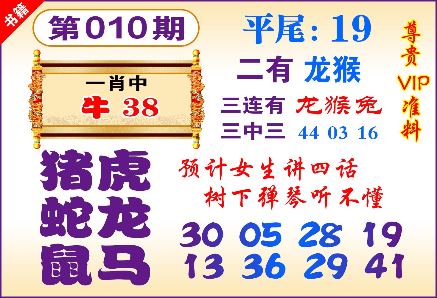 010期澳门九龙天书[图]