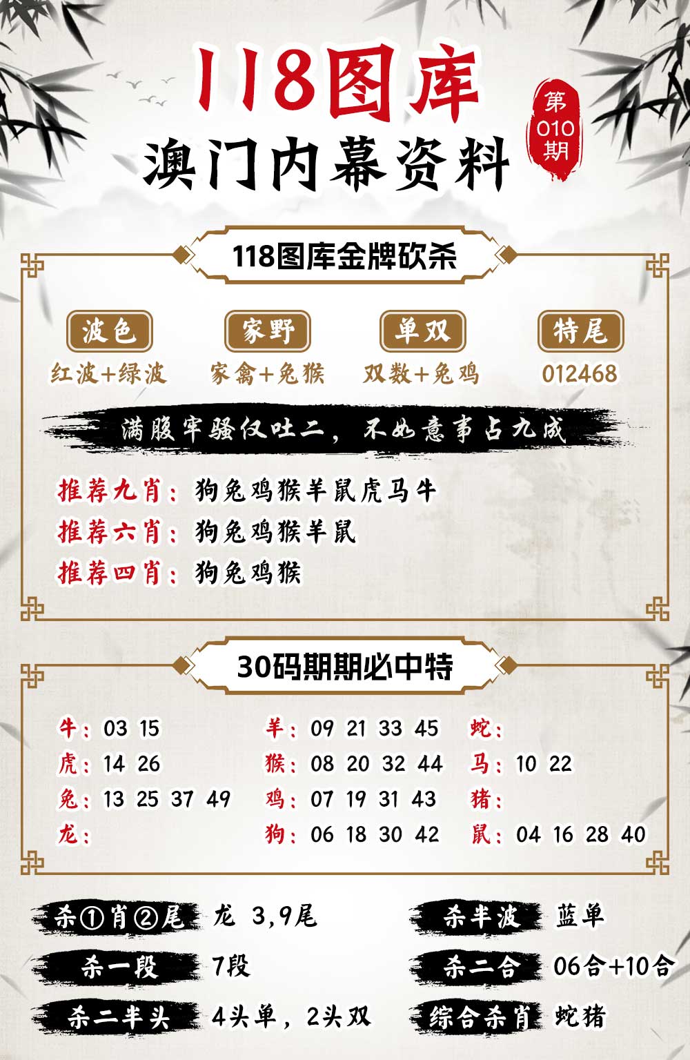 010期118内幕资料[图]