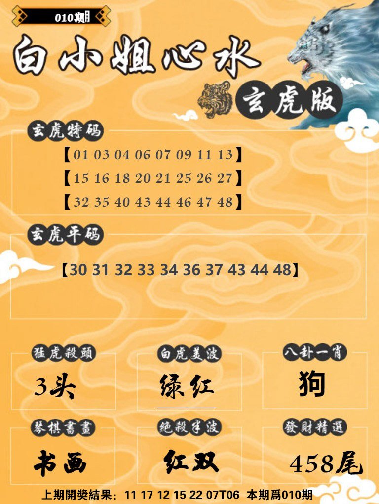 010期白小姐玄虎[图]