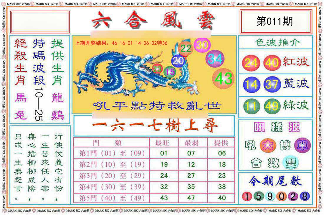 011期六合风云[图]