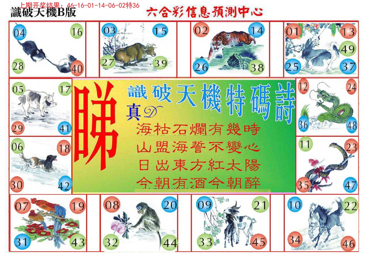 011期识破天机B版[图]