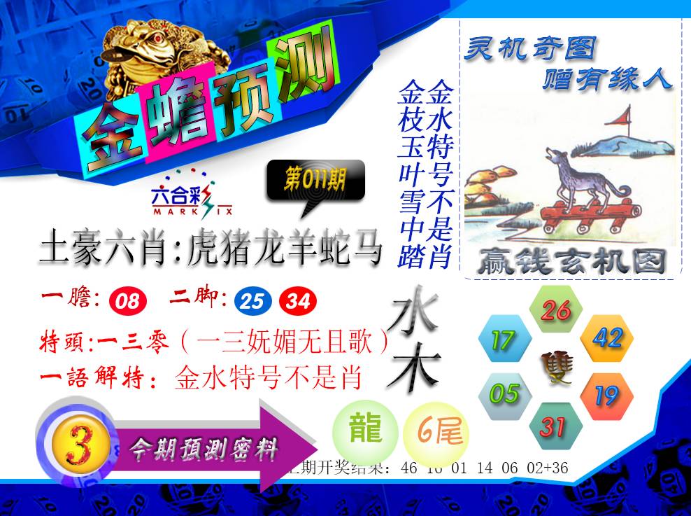 011期金蟾预测[图]