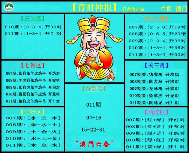 011期青财神[图]