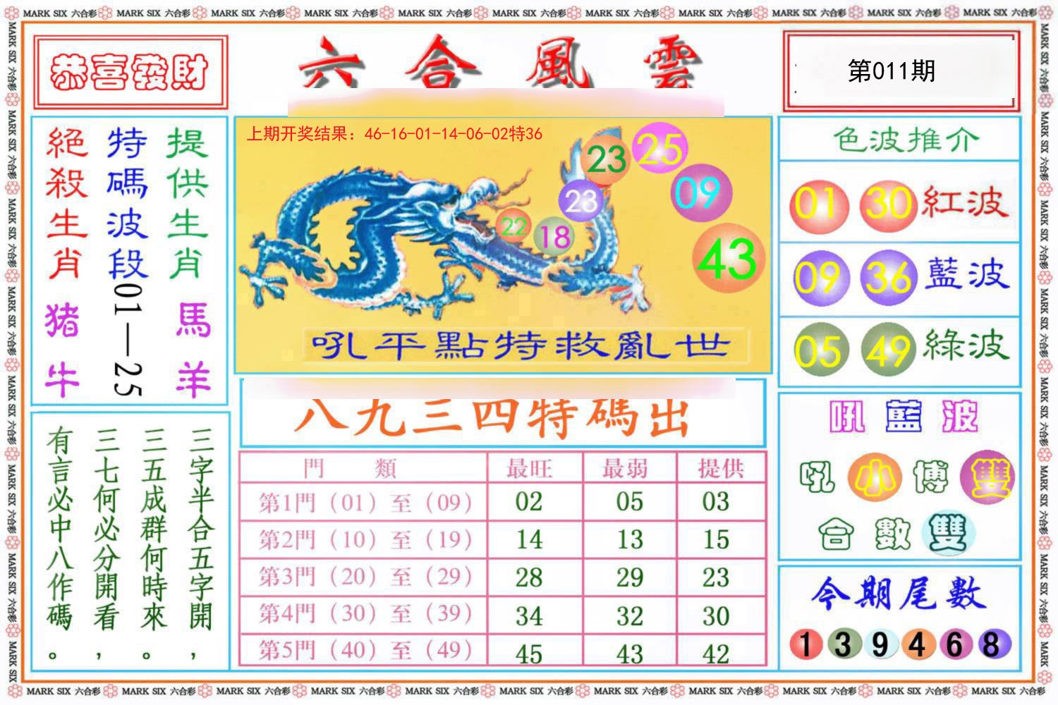 011期六合风云《另版》[图]