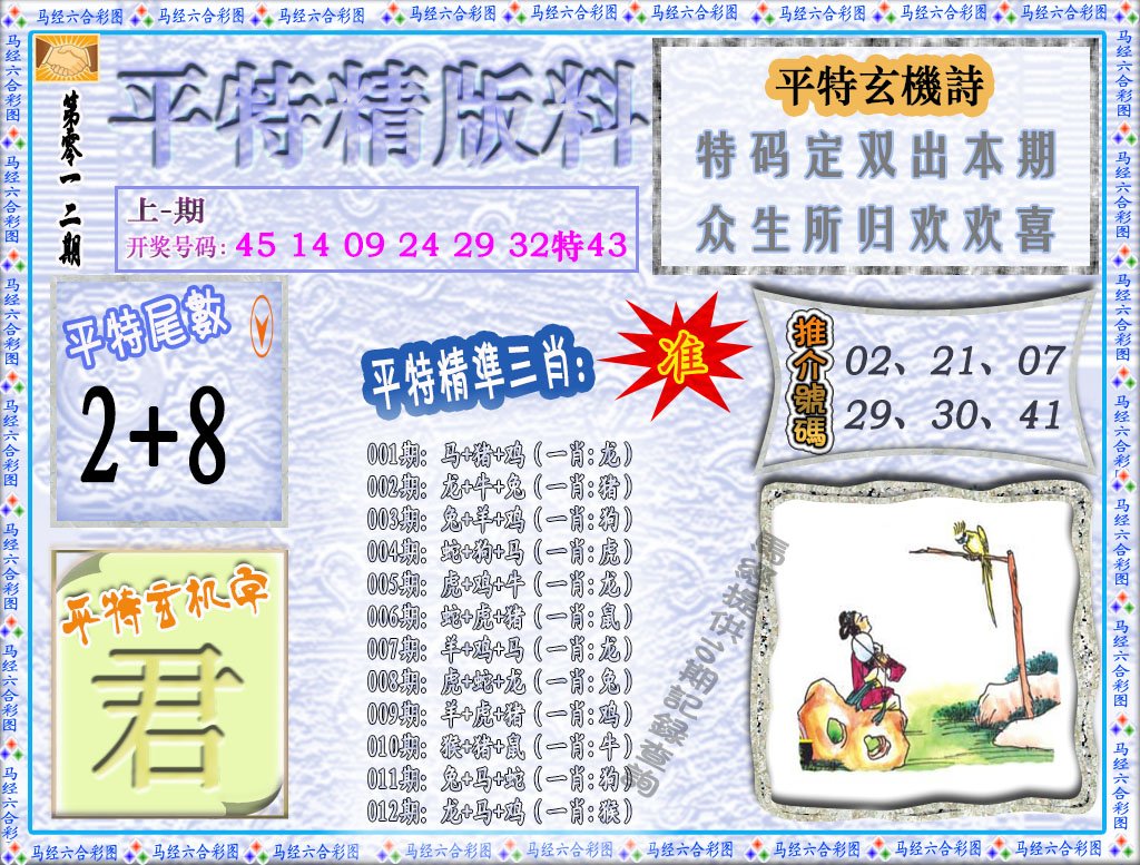 012期平特精版料[图]