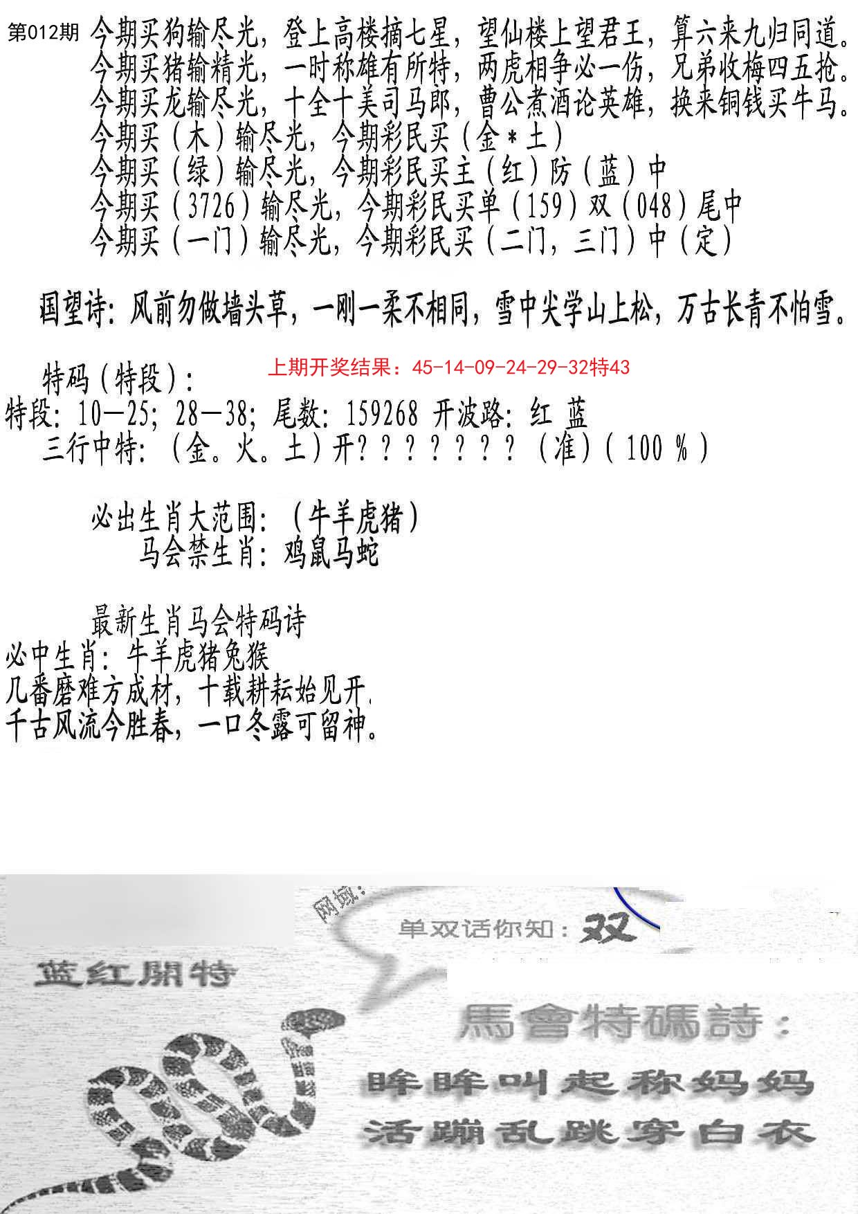012期蛇报B[图]