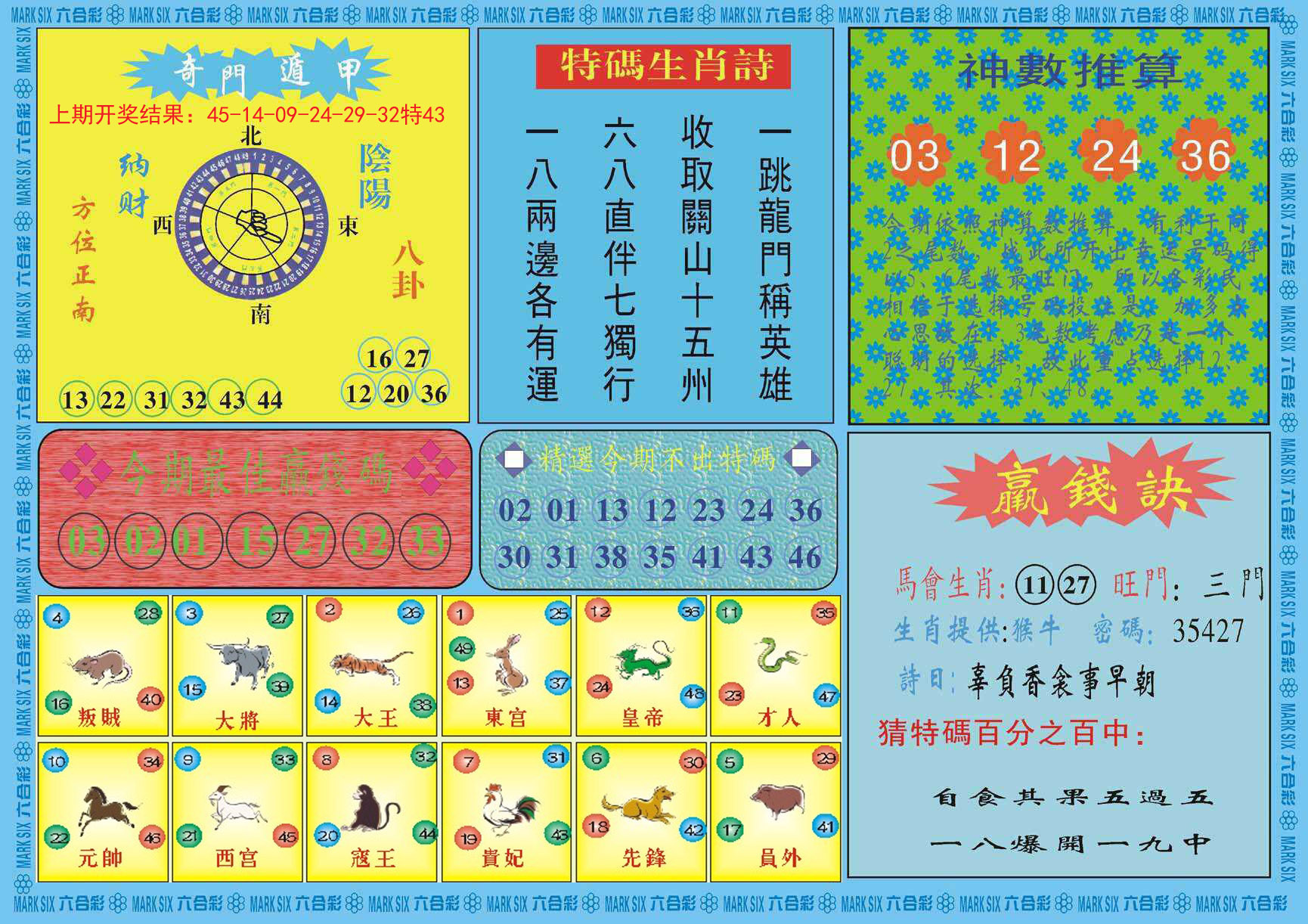 012期黄大仙灵码B[图]