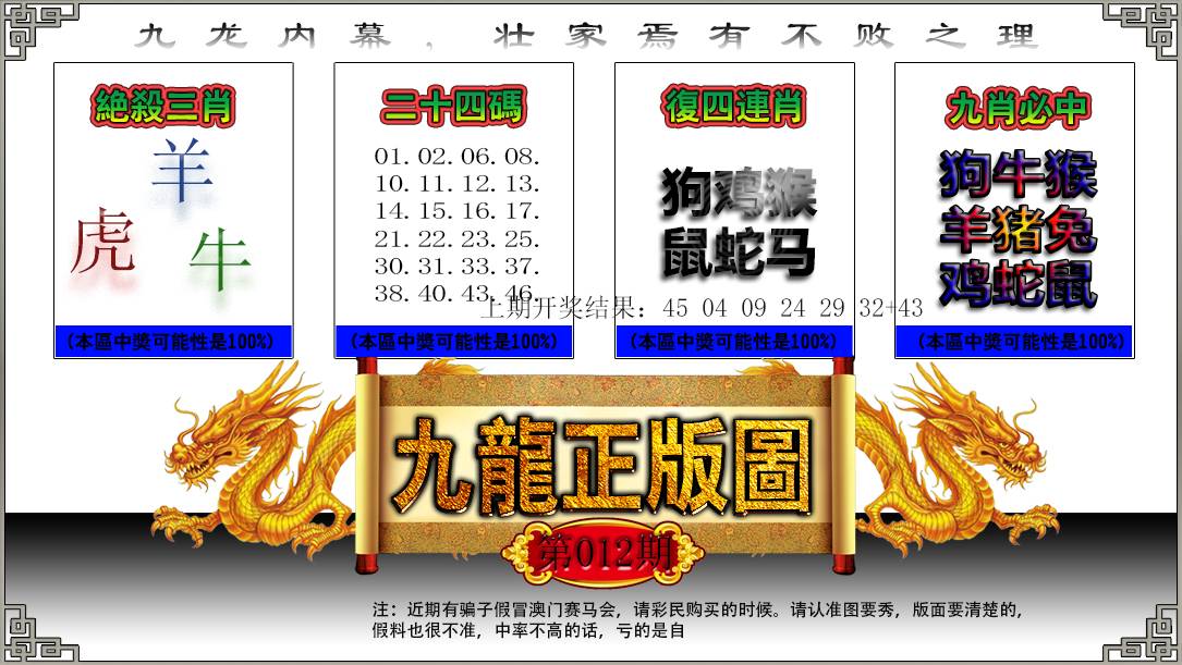 012期九龙正版图[图]