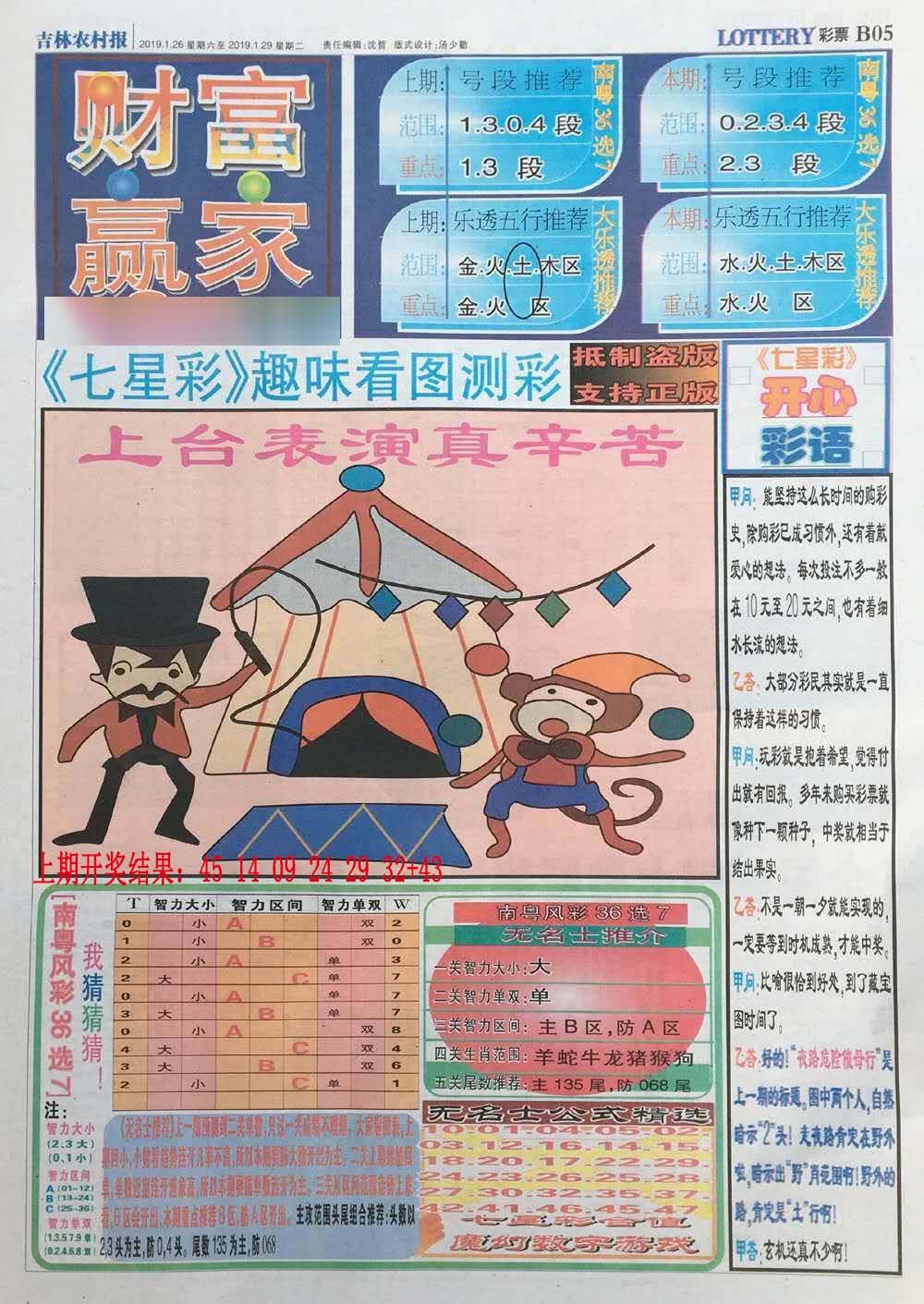 012期财富赢家（七星彩）[图]