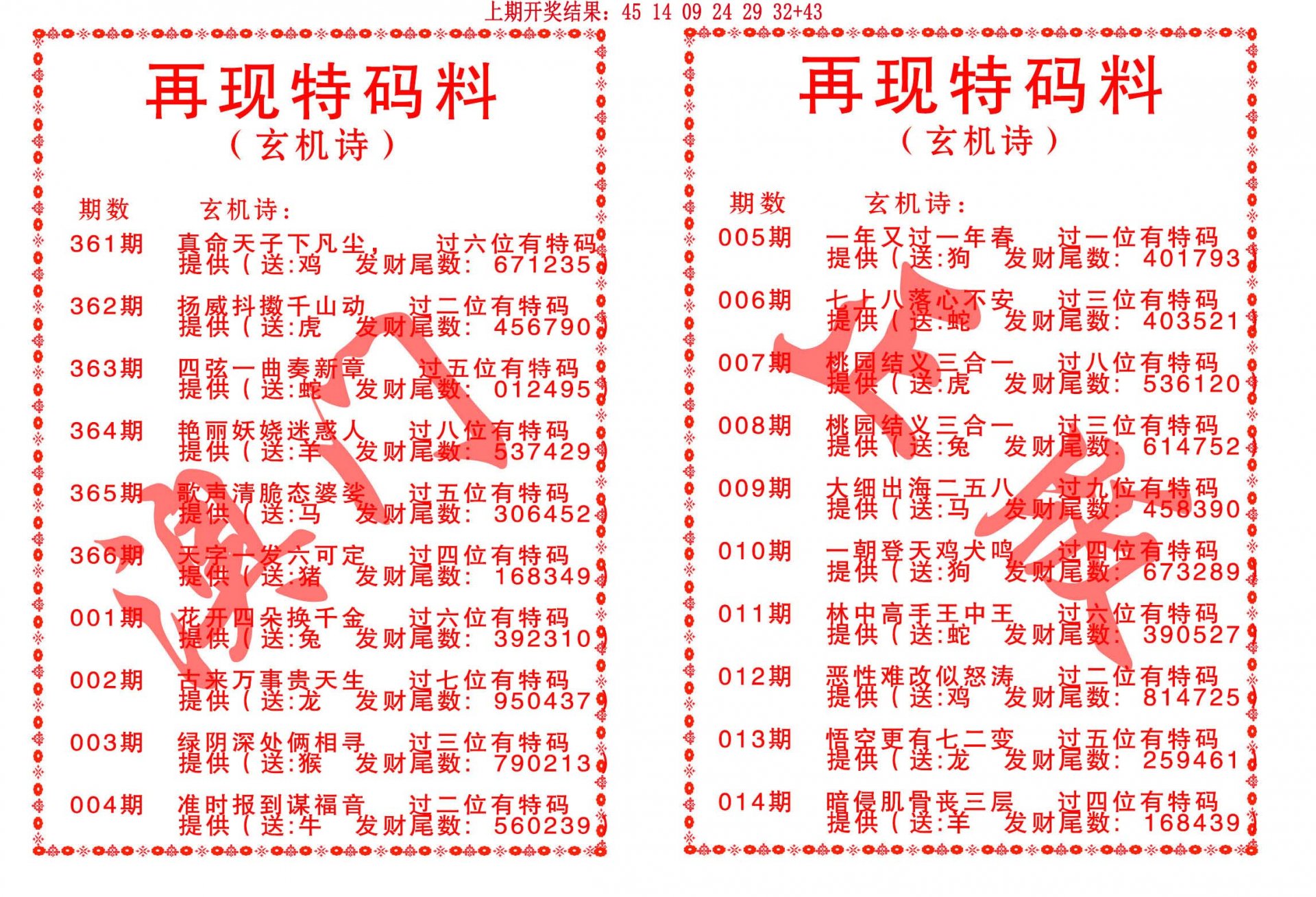 012期再现特码料[图]