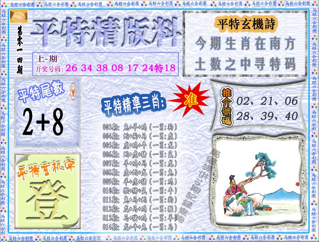 014期平特精版料[图]