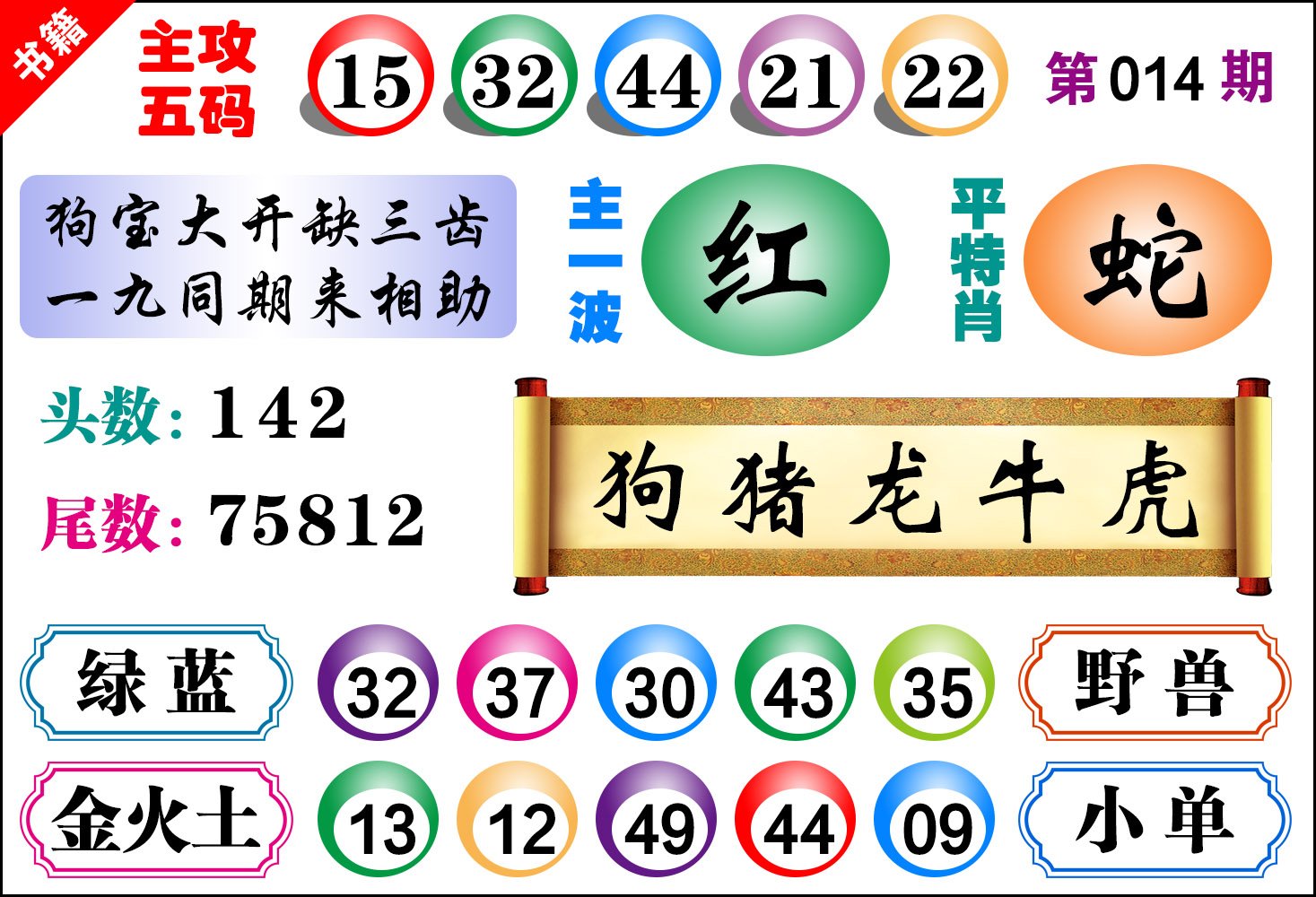 014期澳门主攻五码[图]