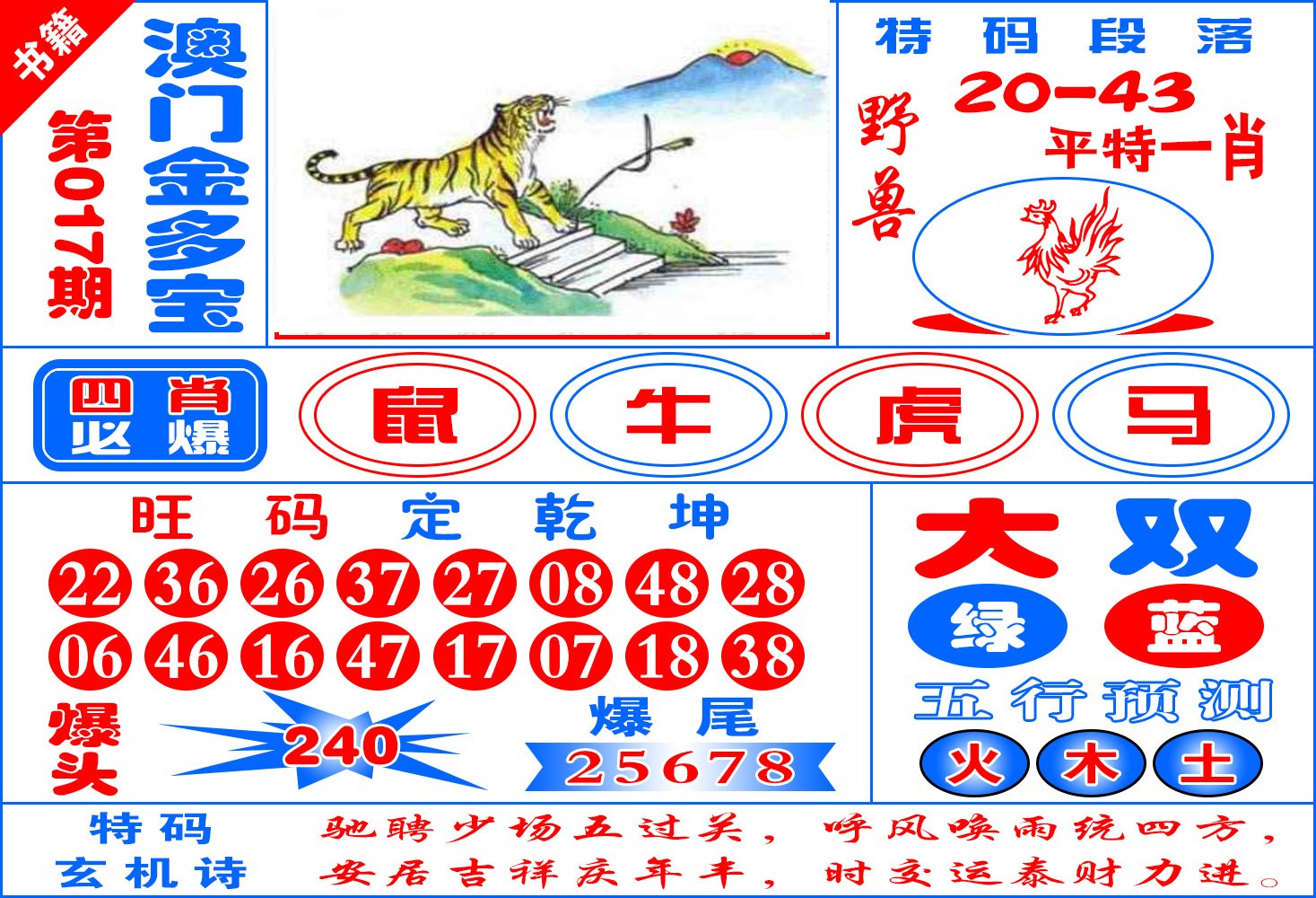017期澳门金元宝[图]