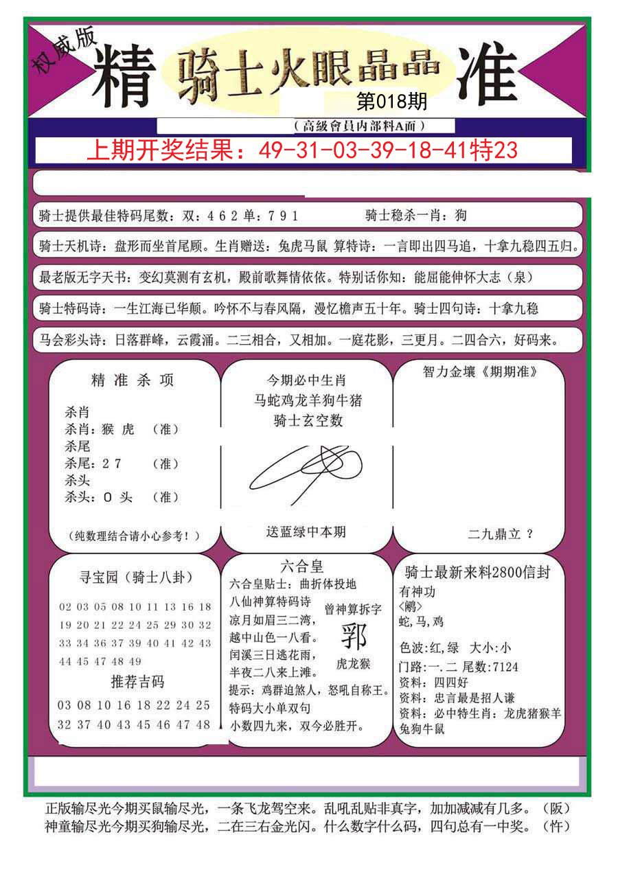 018期骑士火眼晶晶（正）[图]