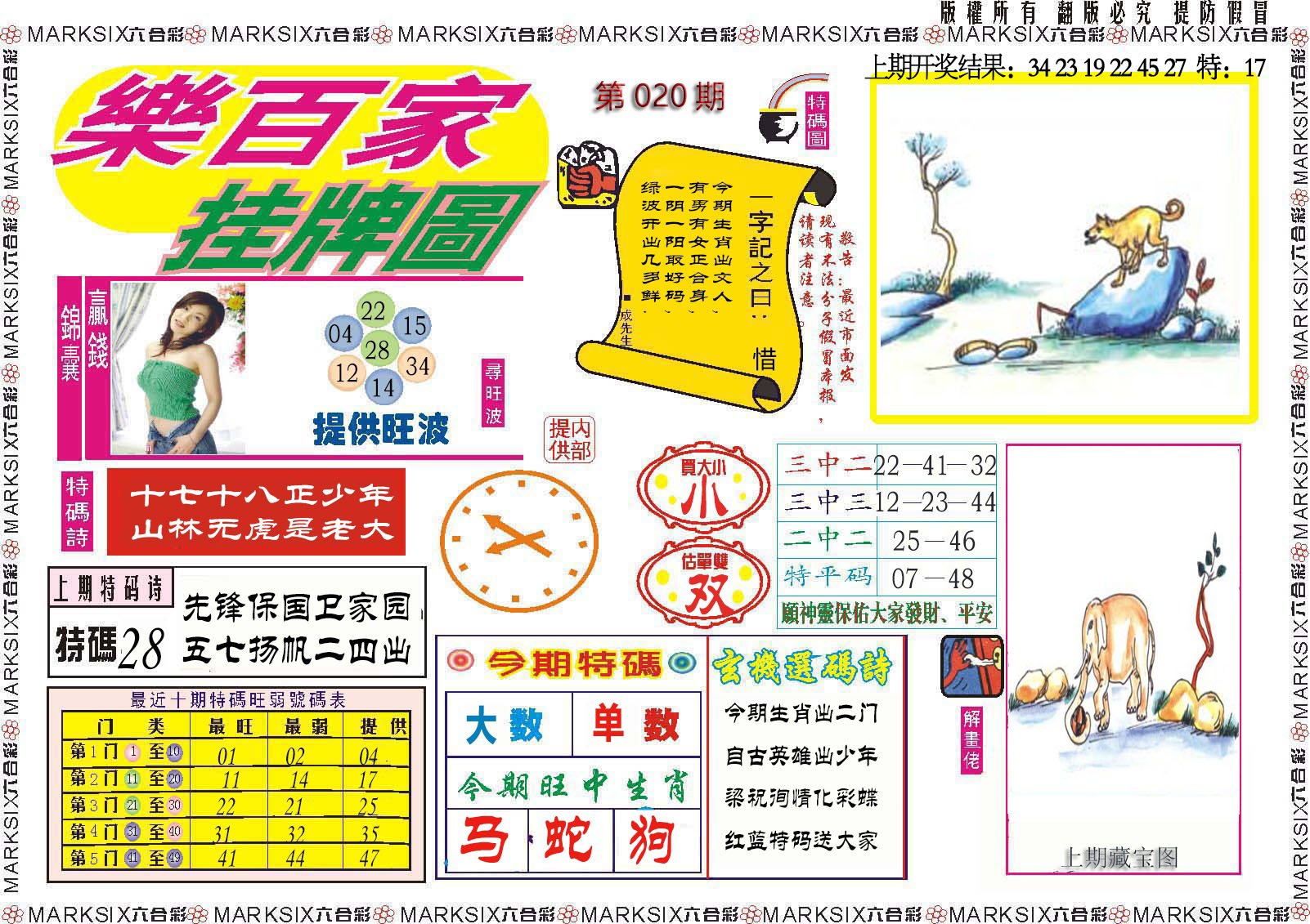 020期乐百家挂牌图[图]