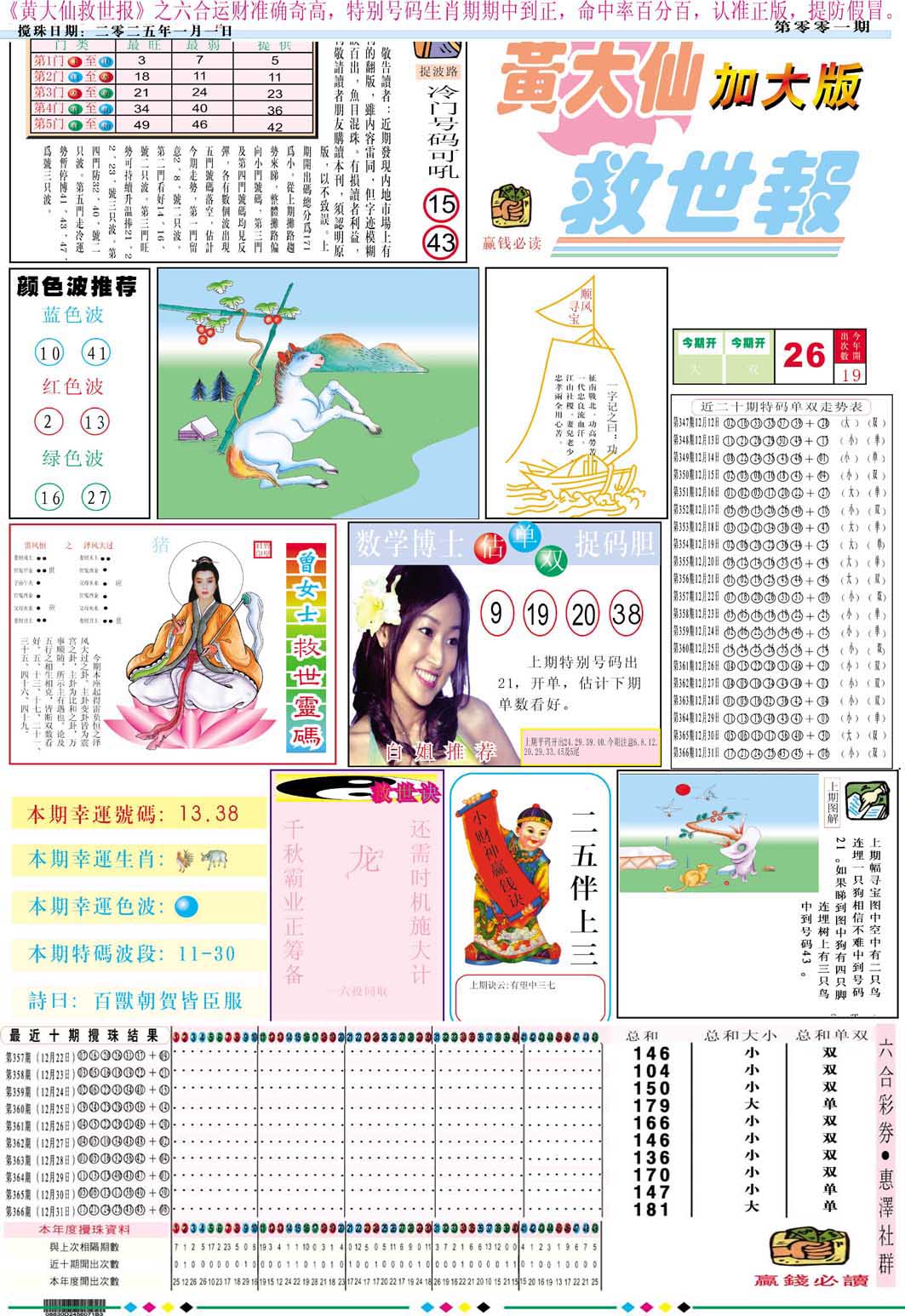 001期黄大仙救世A加大版[图]