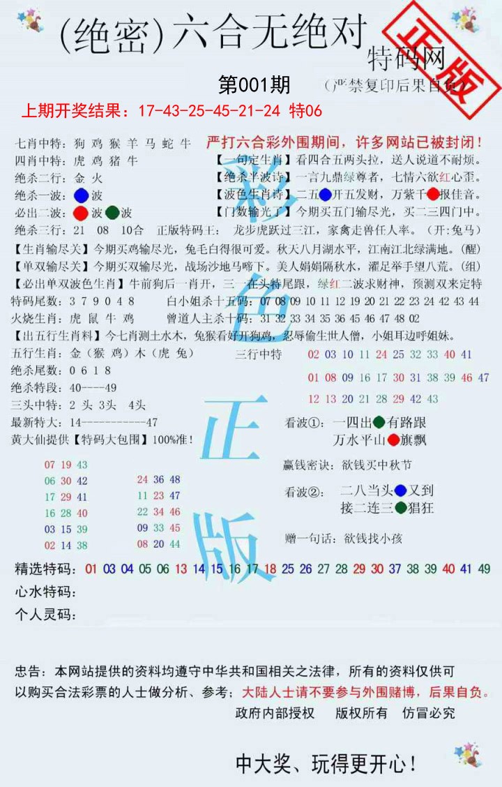 001期六合无绝对[图]