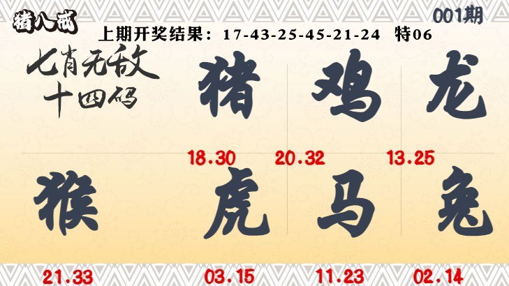 001期七肖无敌14码[图]