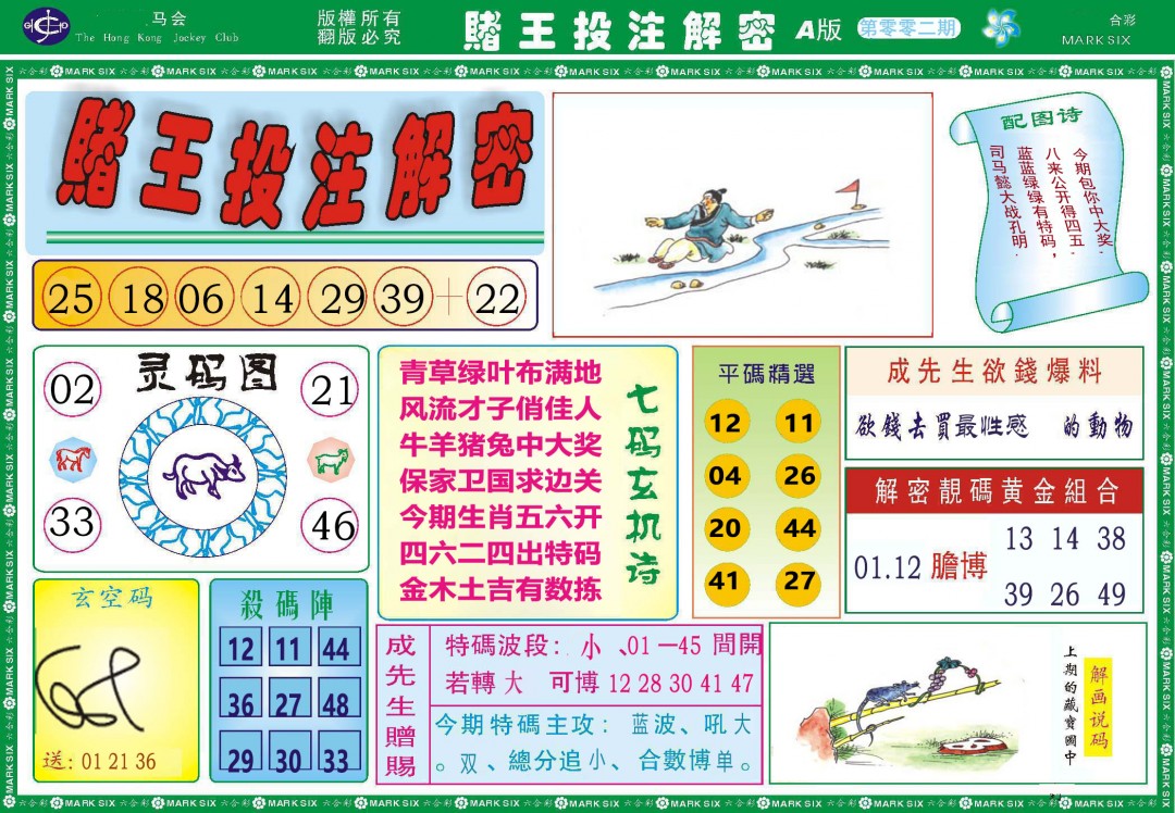 002期赌王投注解密[图]