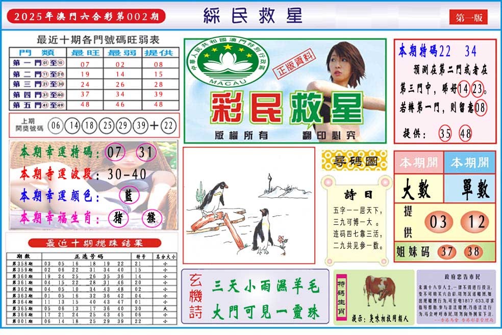 002期彩民救星A[图]